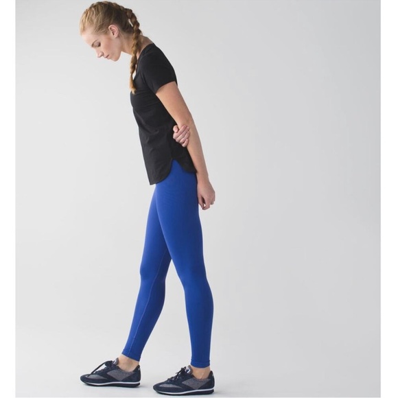 Lululemon Zone In Tight Size 4 Sapphire Blue Full length Leggings - Picture 16 of 16